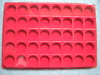 10 Plateaux Feutrine rouge cases rondes avec couvercle