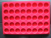10 Plateaux Feutrine rouge cases rondes sans couvercle