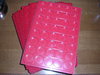 10 plateaux plastique rouge avec couvercle cases rondes